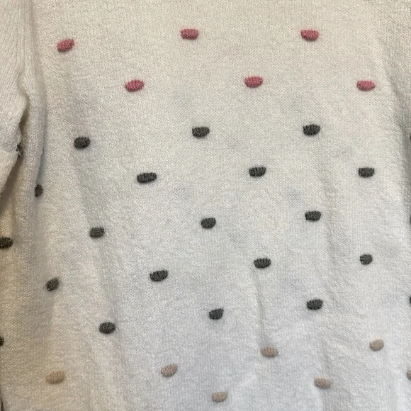 LOFT Outlet Dot Crew Neck Sweater - Picture 3 of 4